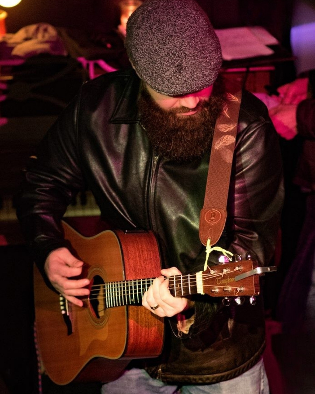 Caleb Taylor playing an intimate acoustic set